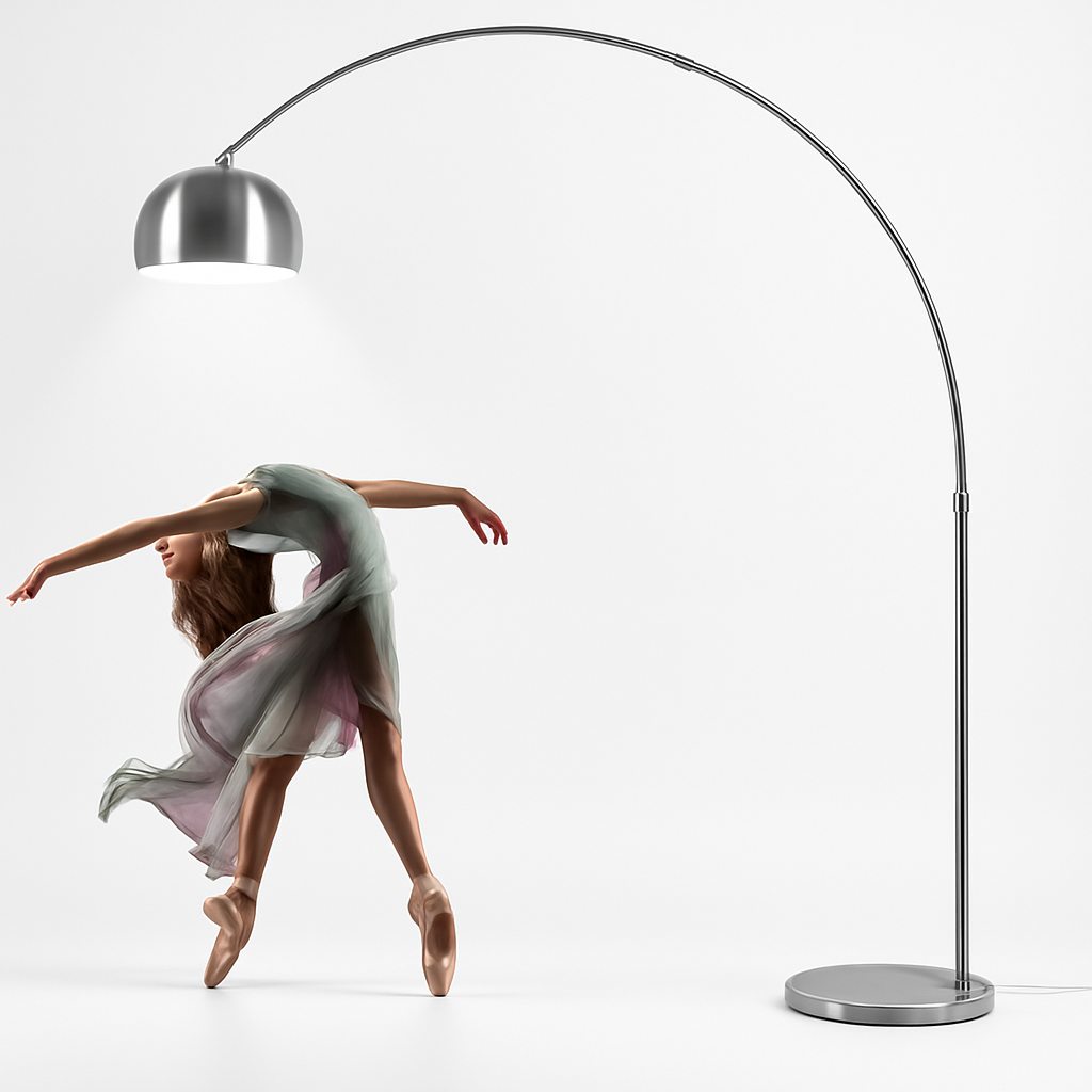 lampadaire led créatif en acier inoxydable lampara pie