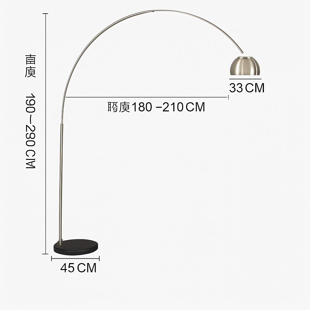 lampadaire led créatif en acier inoxydable lampara pie