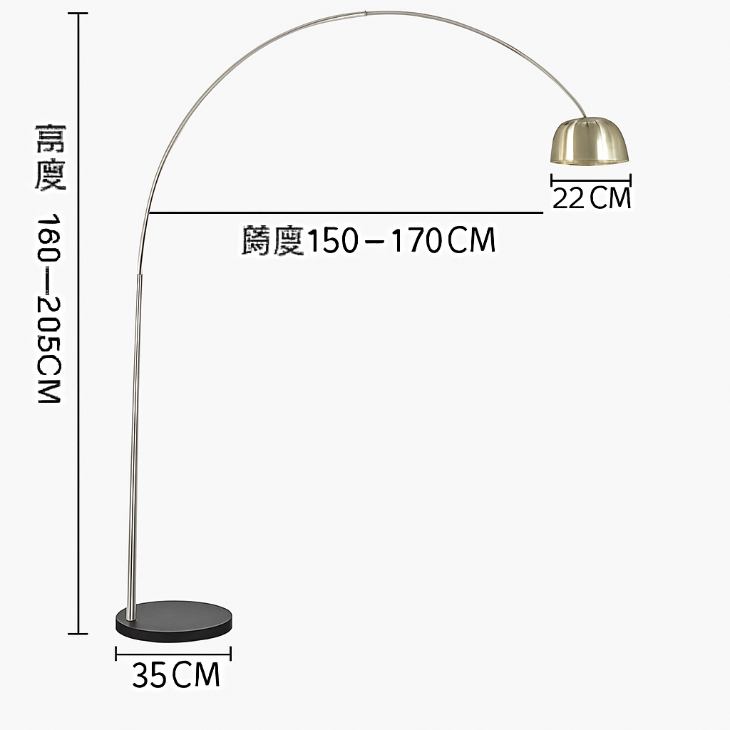 lampadaire led créatif en acier inoxydable lampara pie