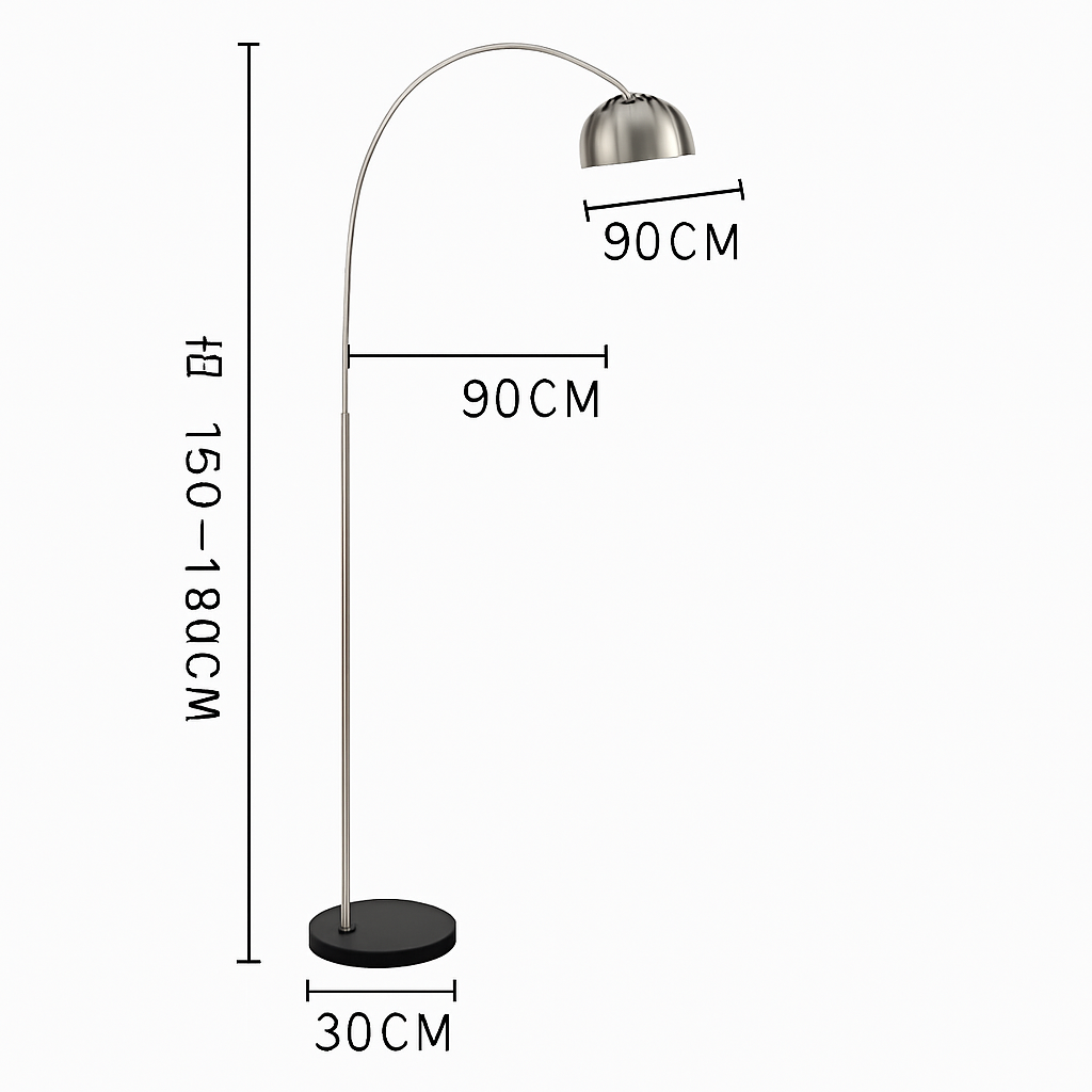 lampadaire led créatif en acier inoxydable lampara pie