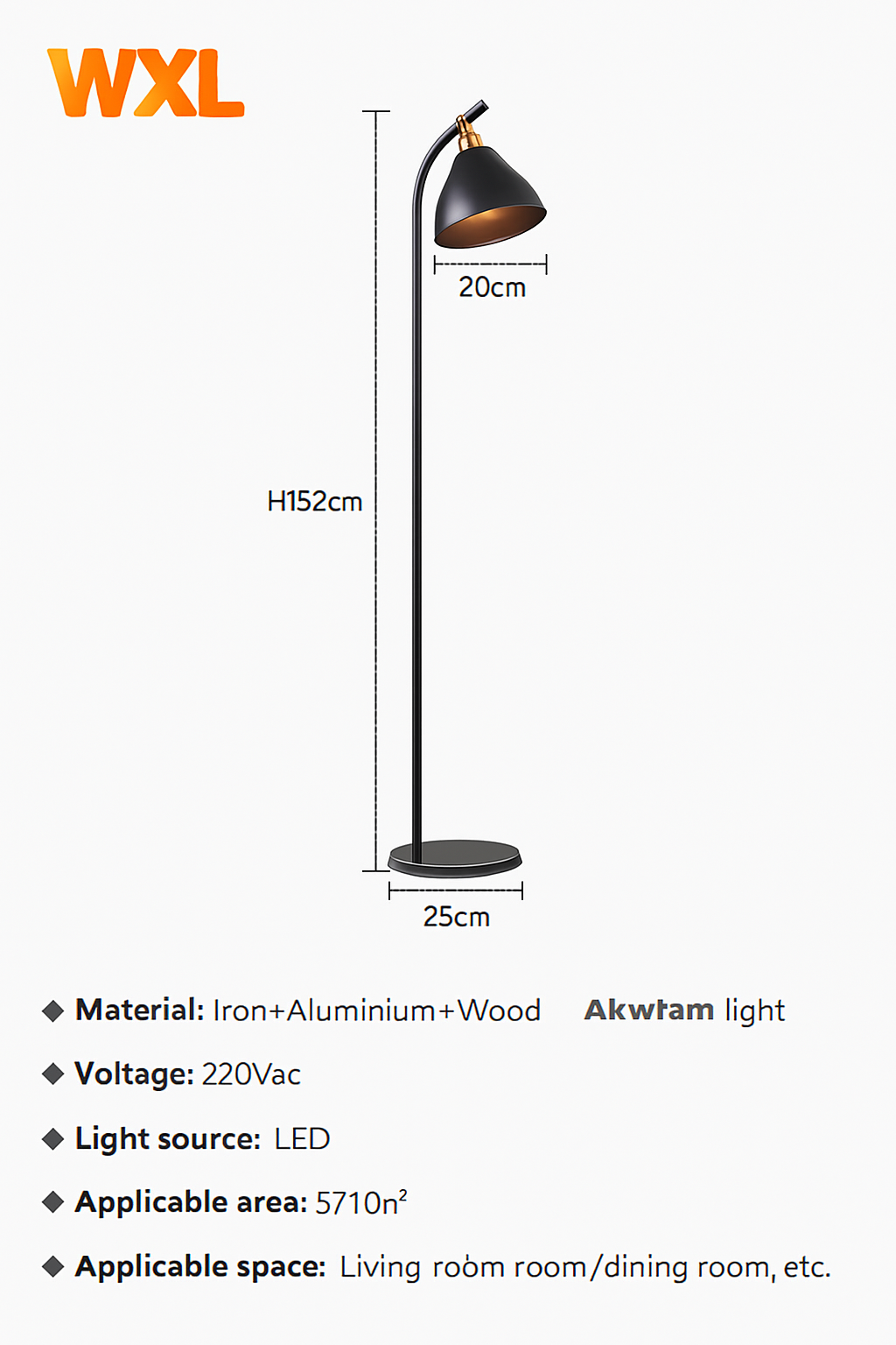 lampadaire led créatif moderne pour décoration intérieure originale