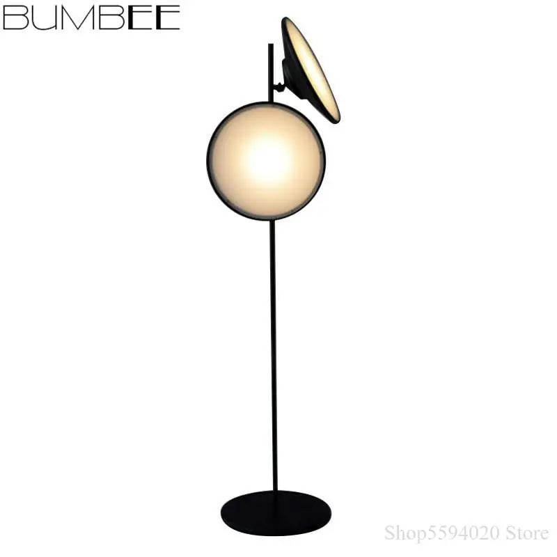 lampadaire led design nordique double corne éclairage moderne