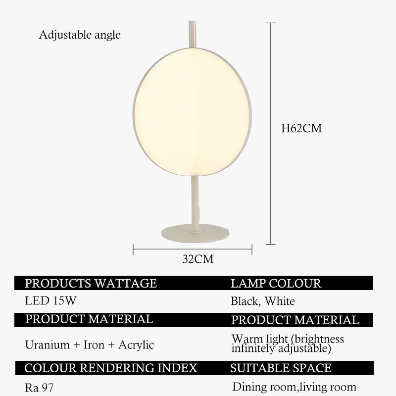 lampadaire led design nordique à lames rotatives pour décoration