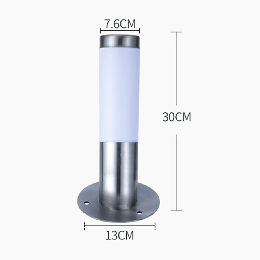 lampadaire led en acier inoxydable pour jardin et extérieur