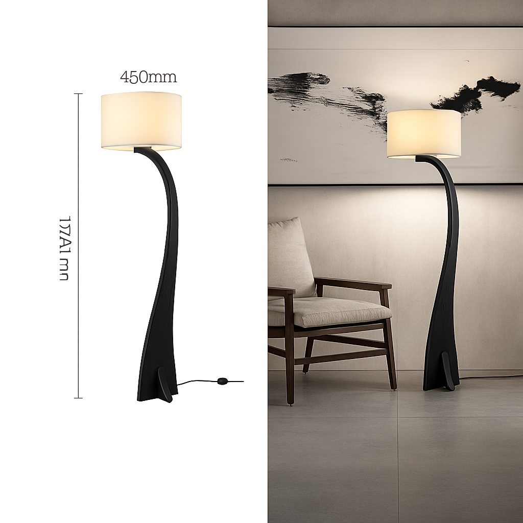 Lampadaire Led en bois au Design moderne
