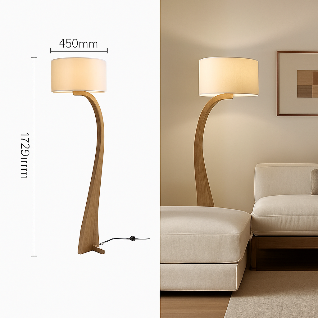 lampadaire led en bois design moderne luminaire décoratif idéal