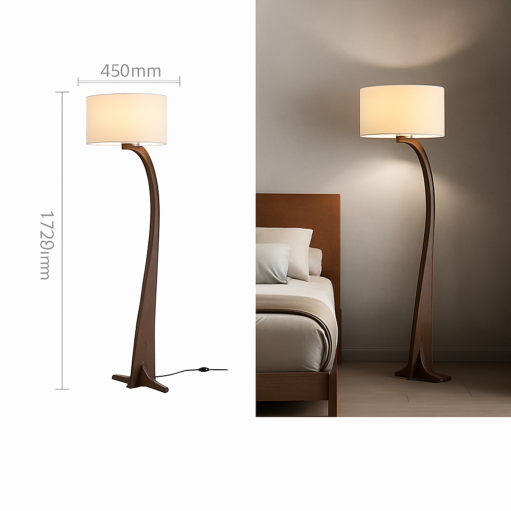 lampadaire led en bois design moderne luminaire décoratif idéal