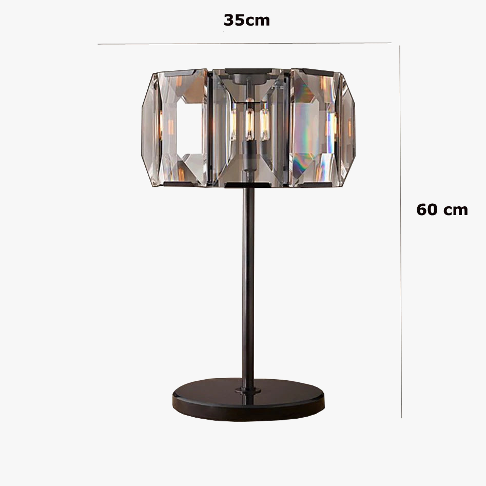 lampadaire led en cristal vintage avec intensité variable