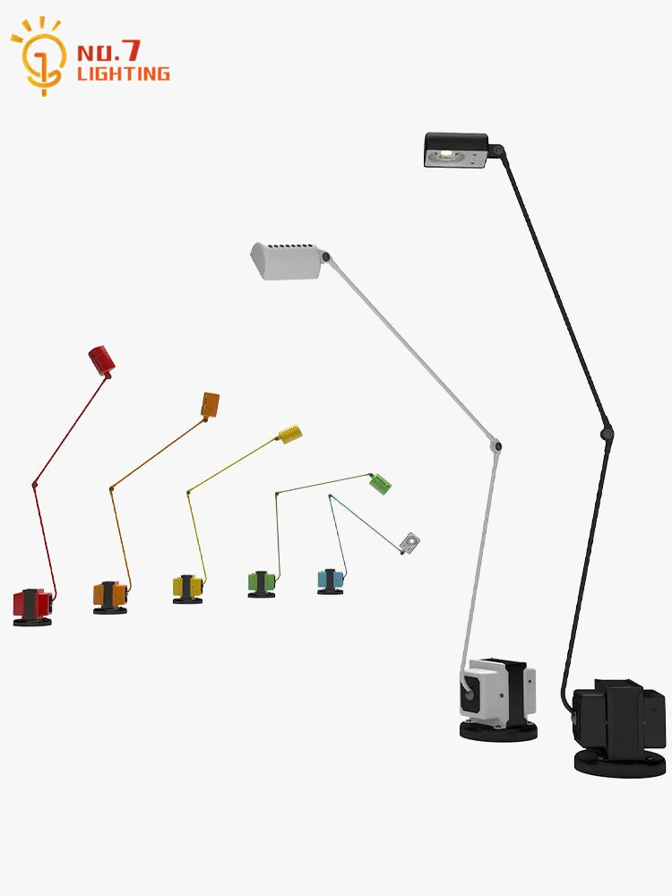 lampadaire led industriel design italien bras oscillant classique