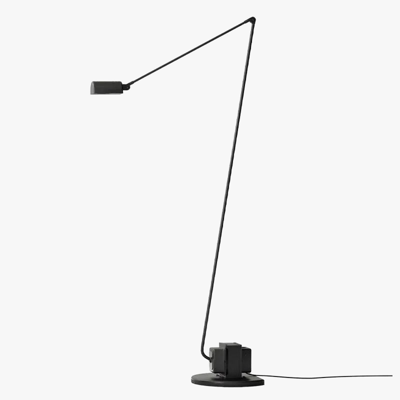 lampadaire led minimaliste long bras métal prise adaptée