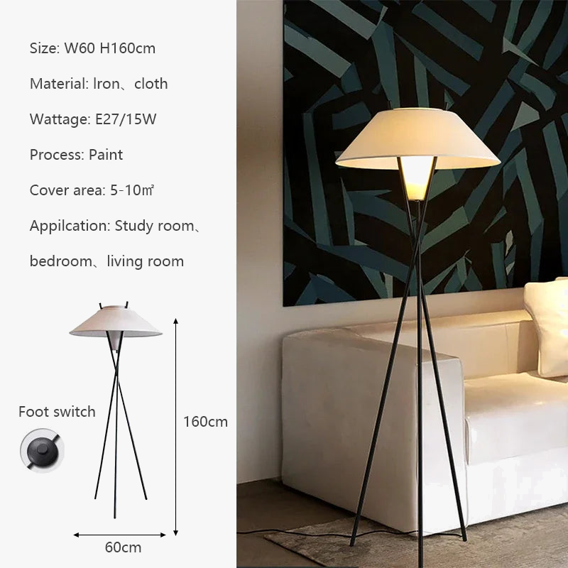 lampadaire led moderne avec interrupteur au pied pour décoration maison