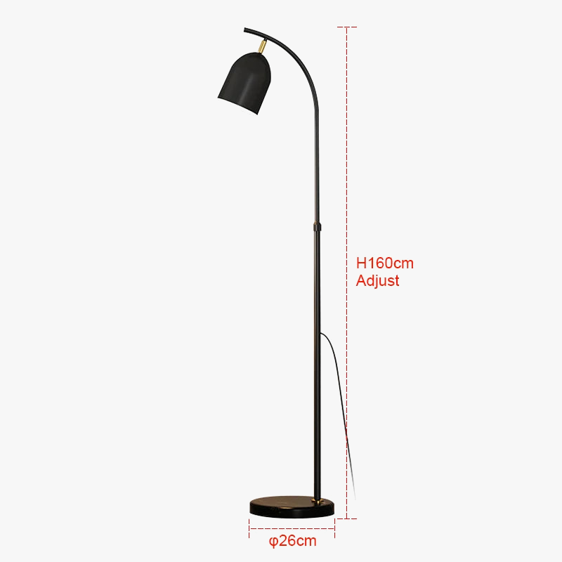 lampadaire led moderne à éclairage réglable design nordique
