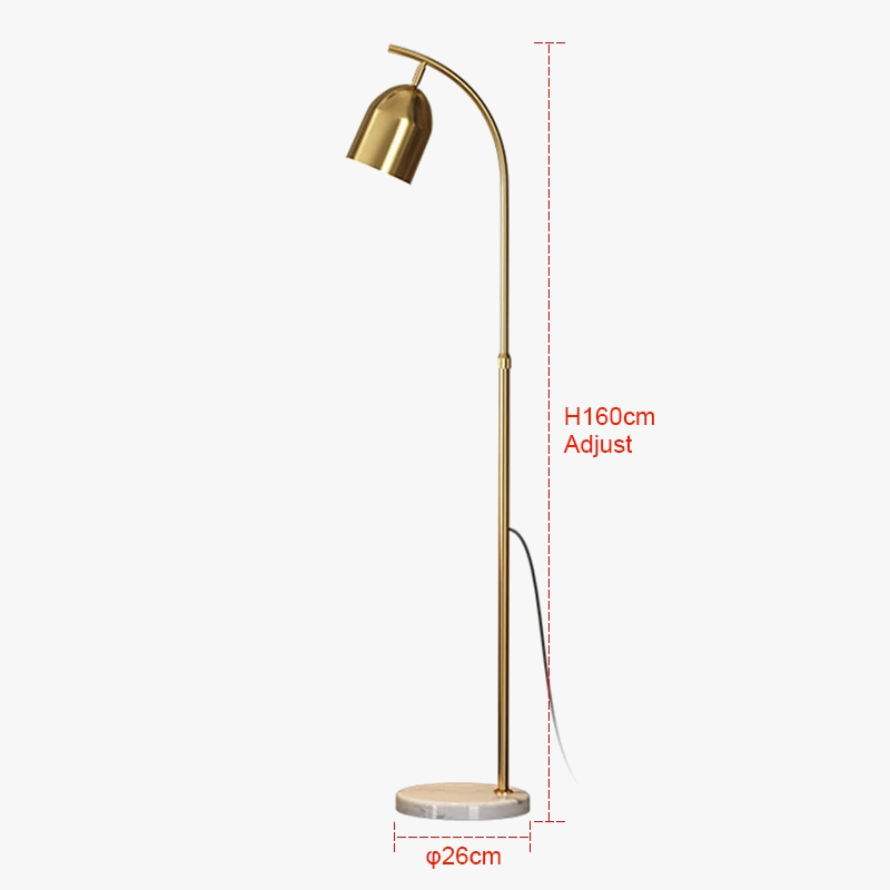 lampadaire led moderne à éclairage réglable design nordique