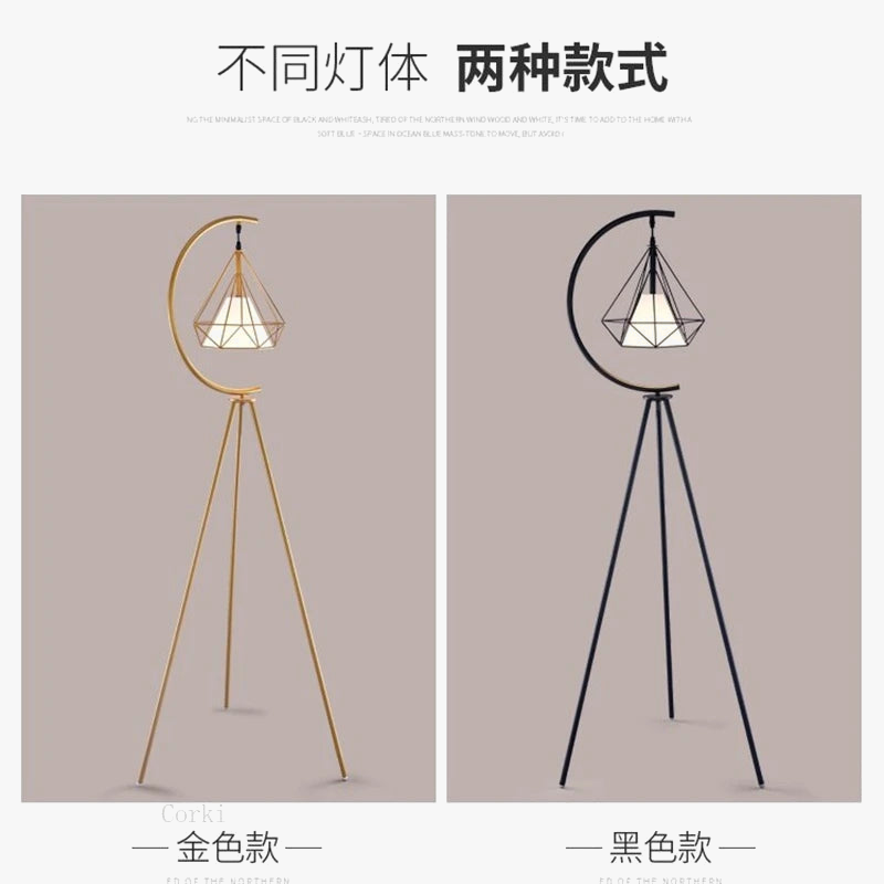 lampadaire led moderne en fer forgé design nordique élégant