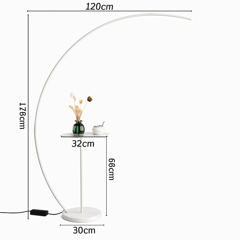 Lampadaire Led moderne en forme d'arc