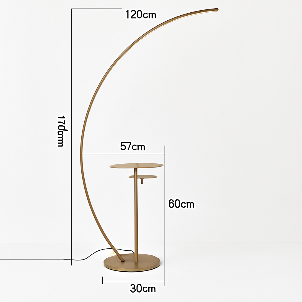 Lampadaire Led moderne en forme d'arc