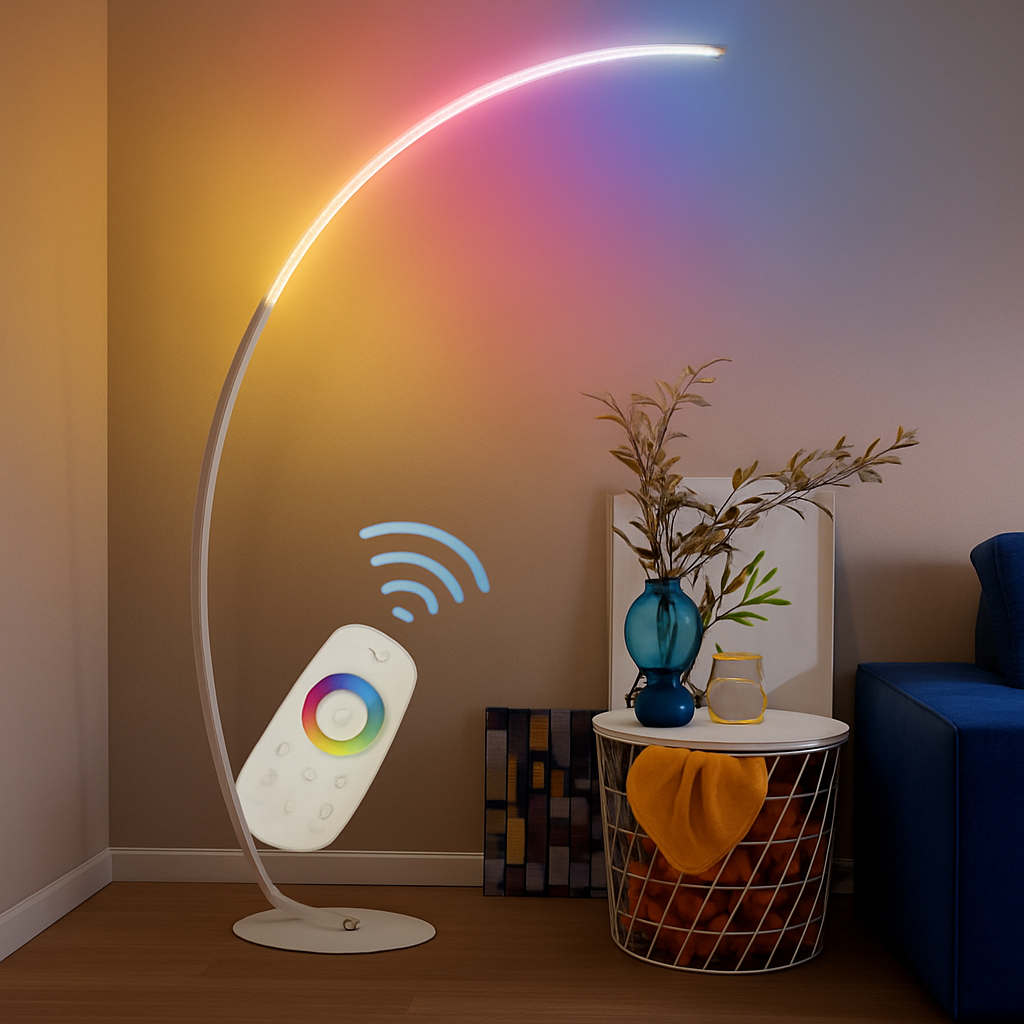 Lampadaire Led moderne en forme d'arc