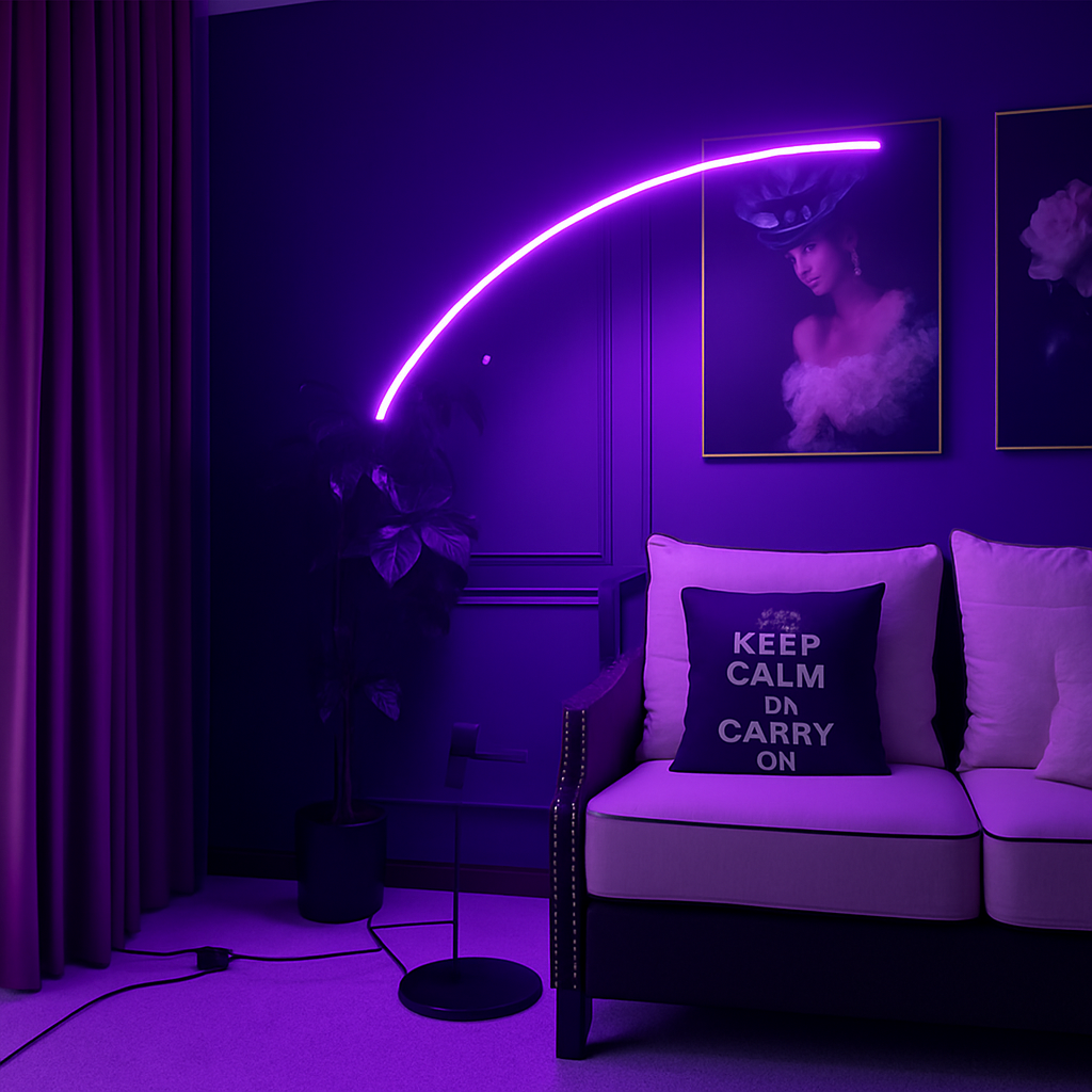 Lampadaire Led moderne en forme d'arc
