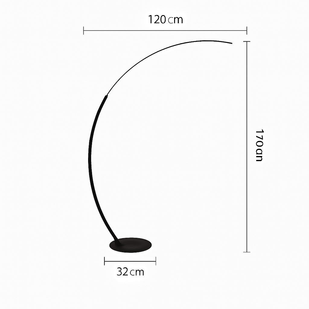 Lampadaire Led moderne en forme d'arc