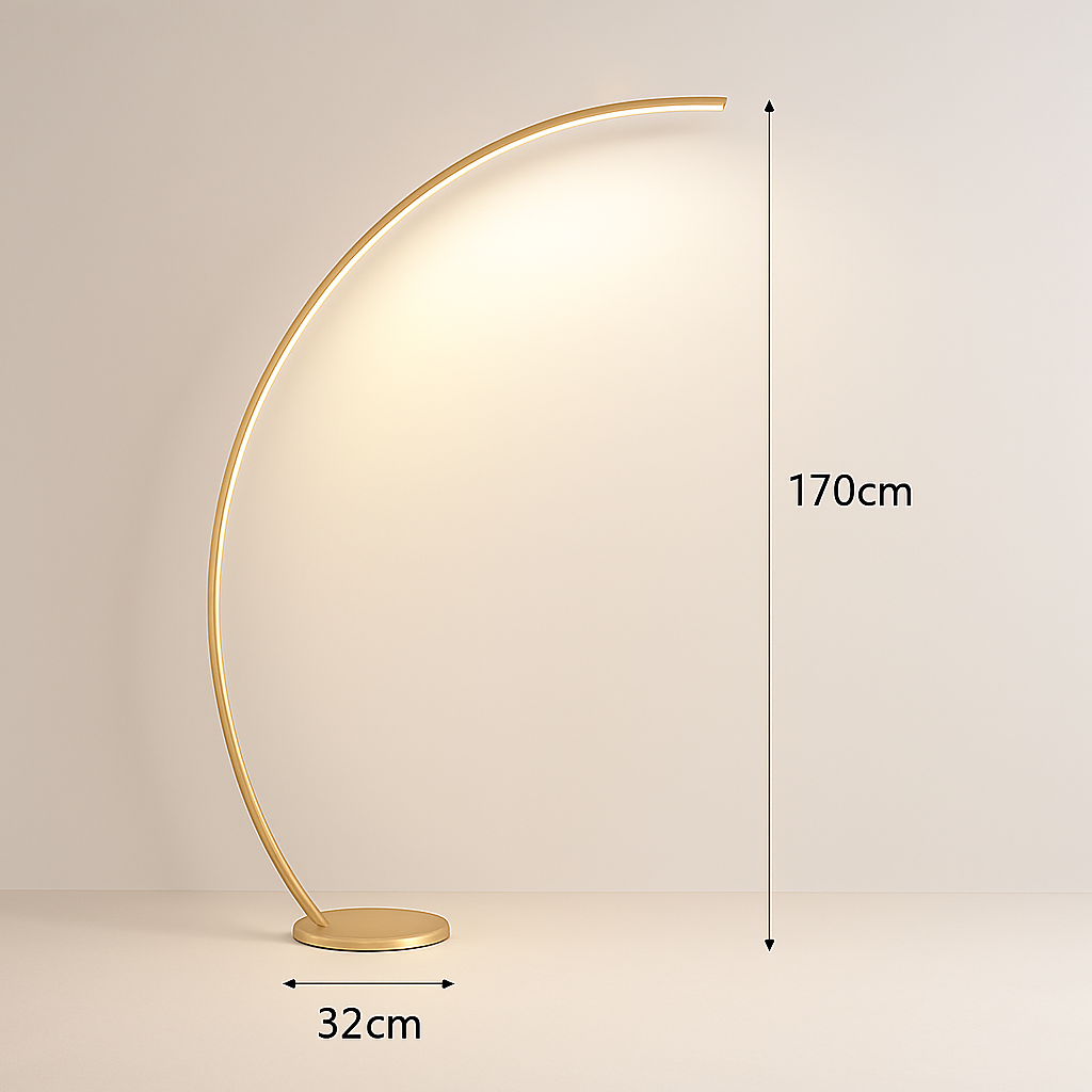Lampadaire Led moderne en forme d'arc