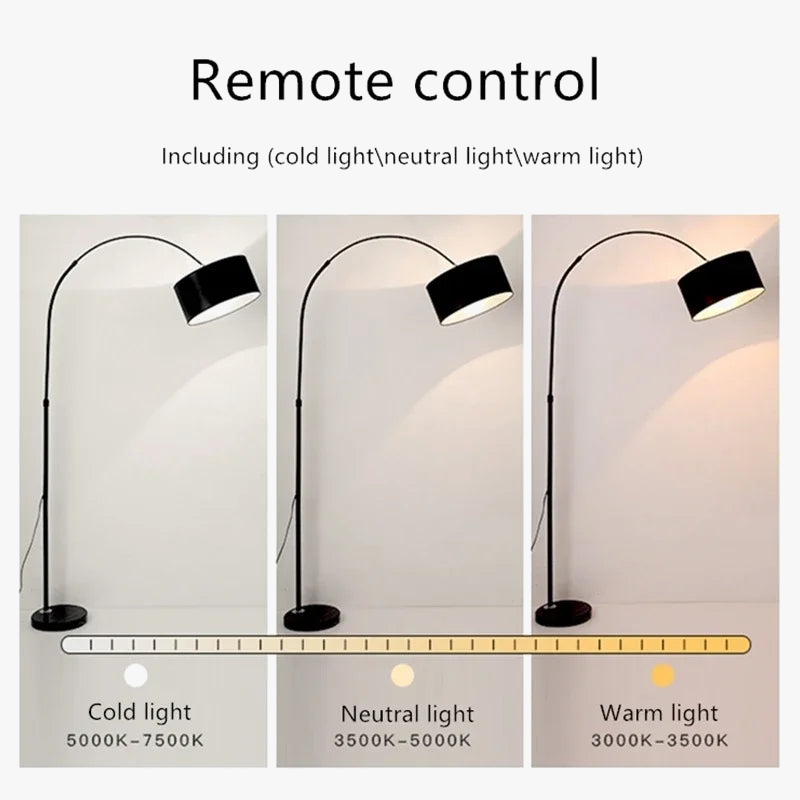 lampadaire led réglable avec télécommande pour décoration intérieure