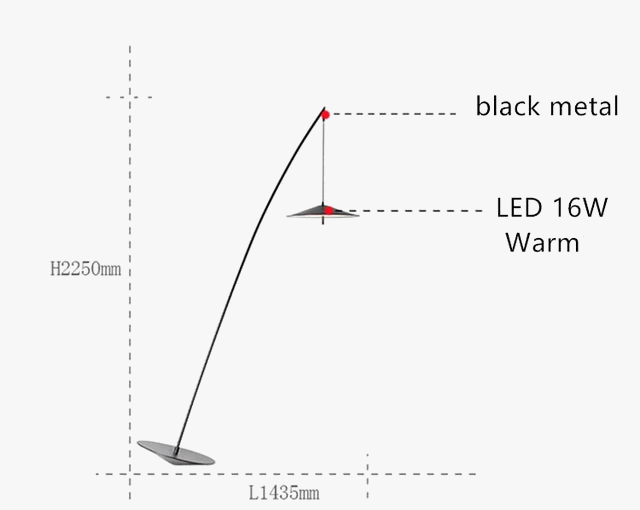 lampadaire led style bref métal intérieur éclairage salon