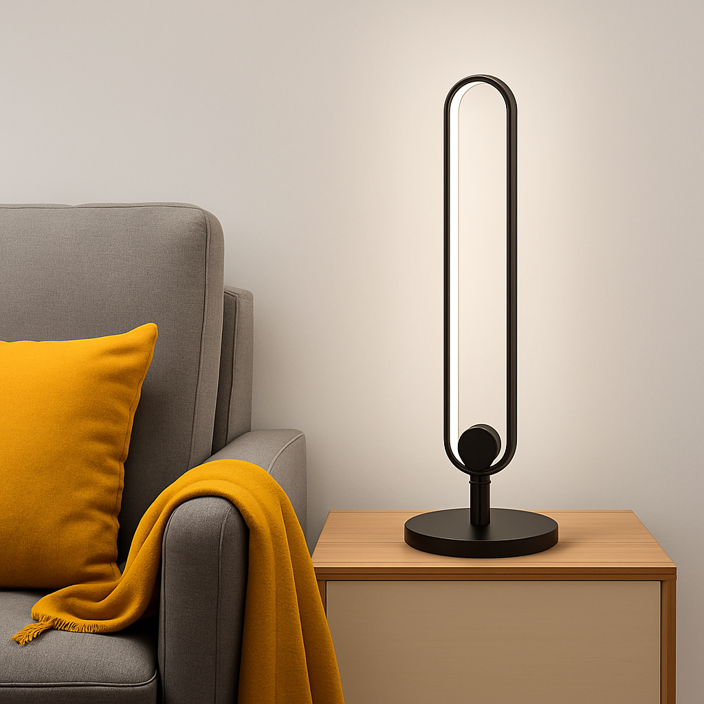 lampadaire led vertical moderne avec abat-jour acrylique circulaire
