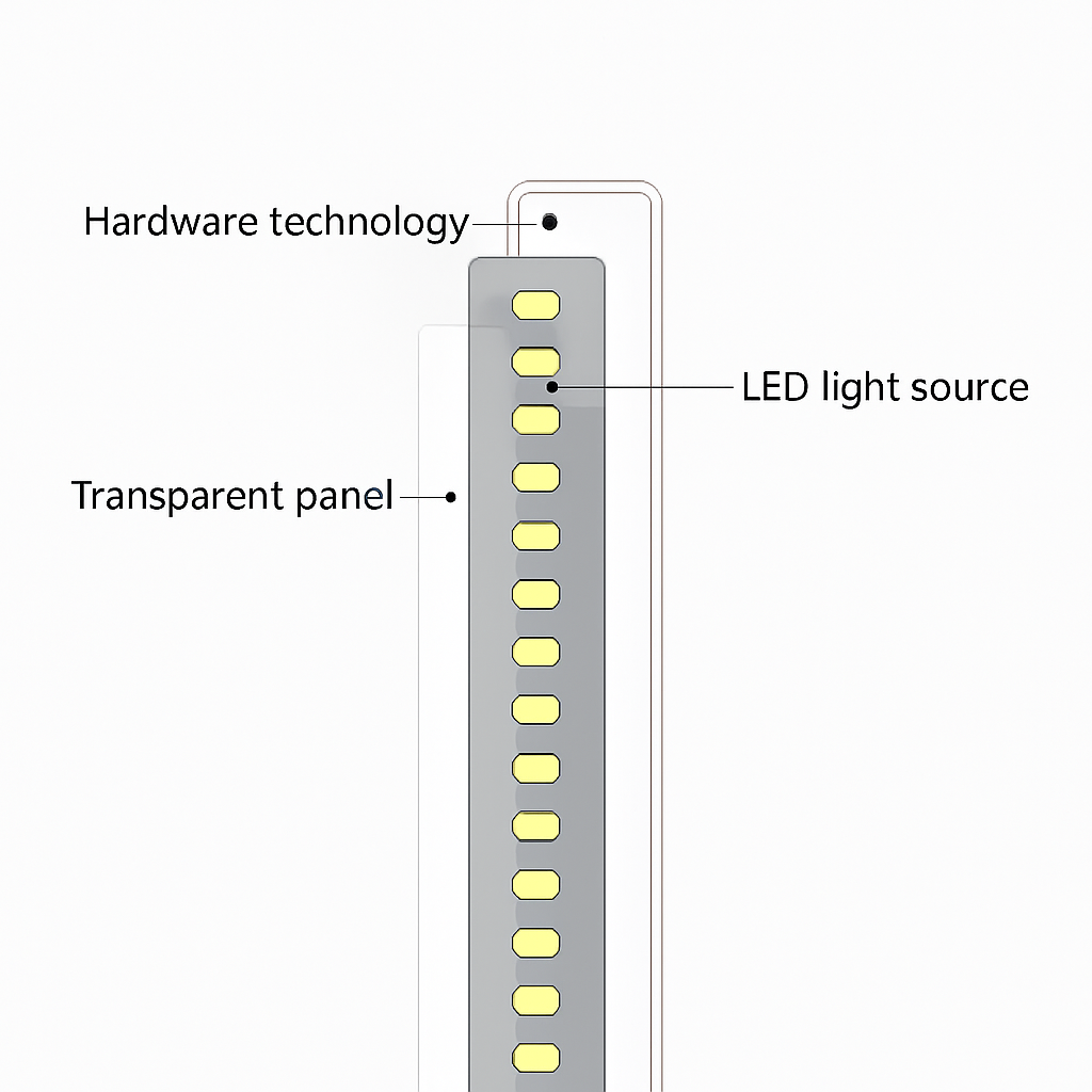 lampadaire led vertical moderne avec abat-jour acrylique circulaire