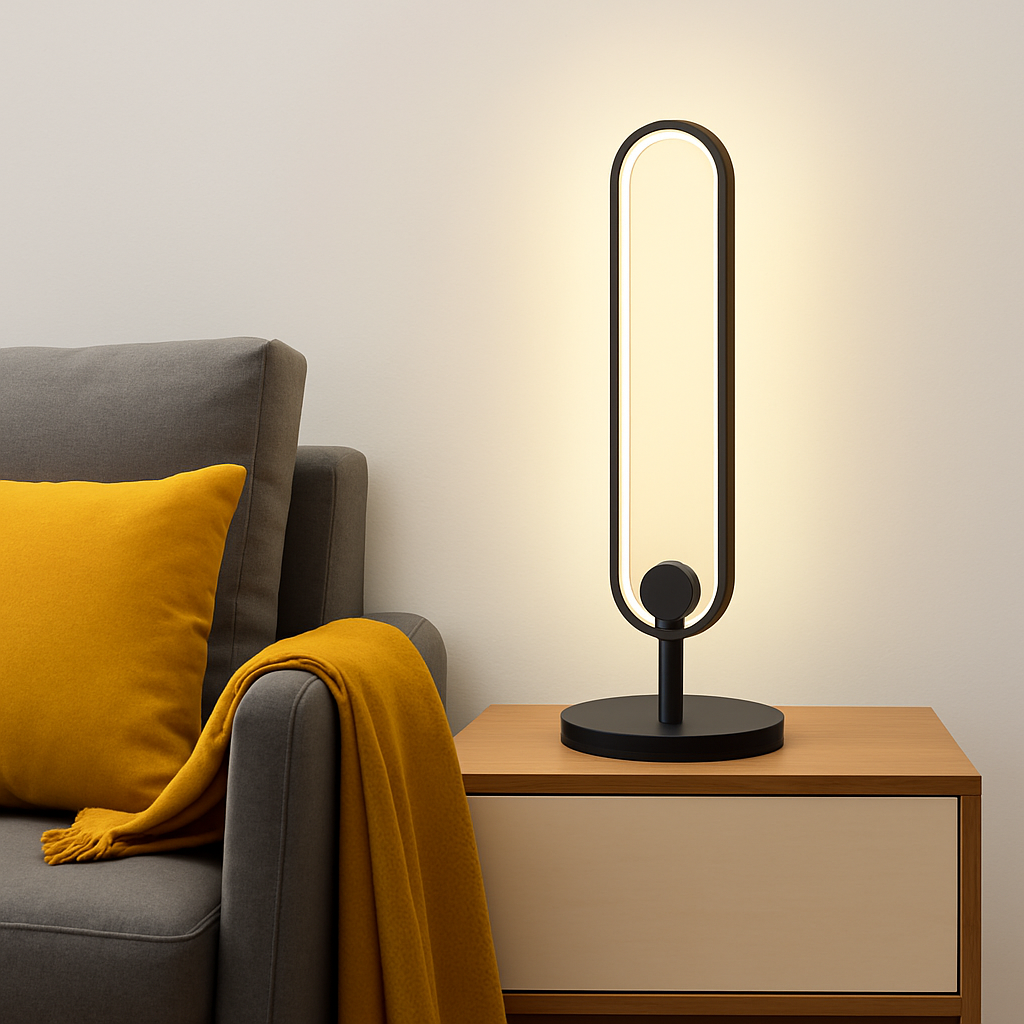 lampadaire led vertical moderne avec abat-jour acrylique circulaire