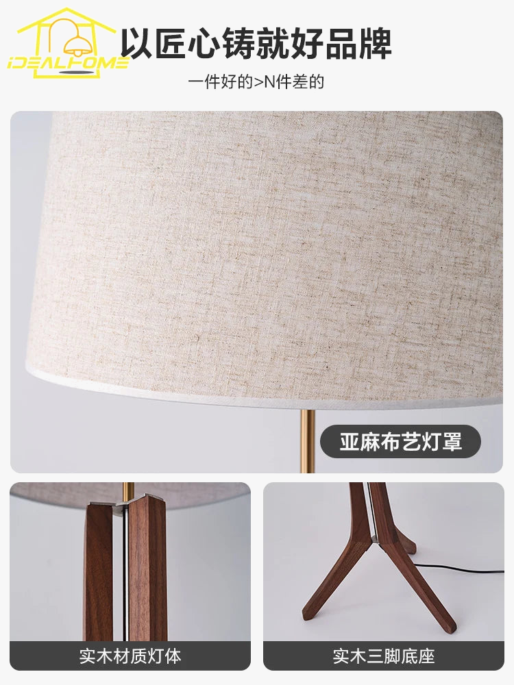 lampadaire médiéval en bois massif wabi-sabi design vintage pour intérieur