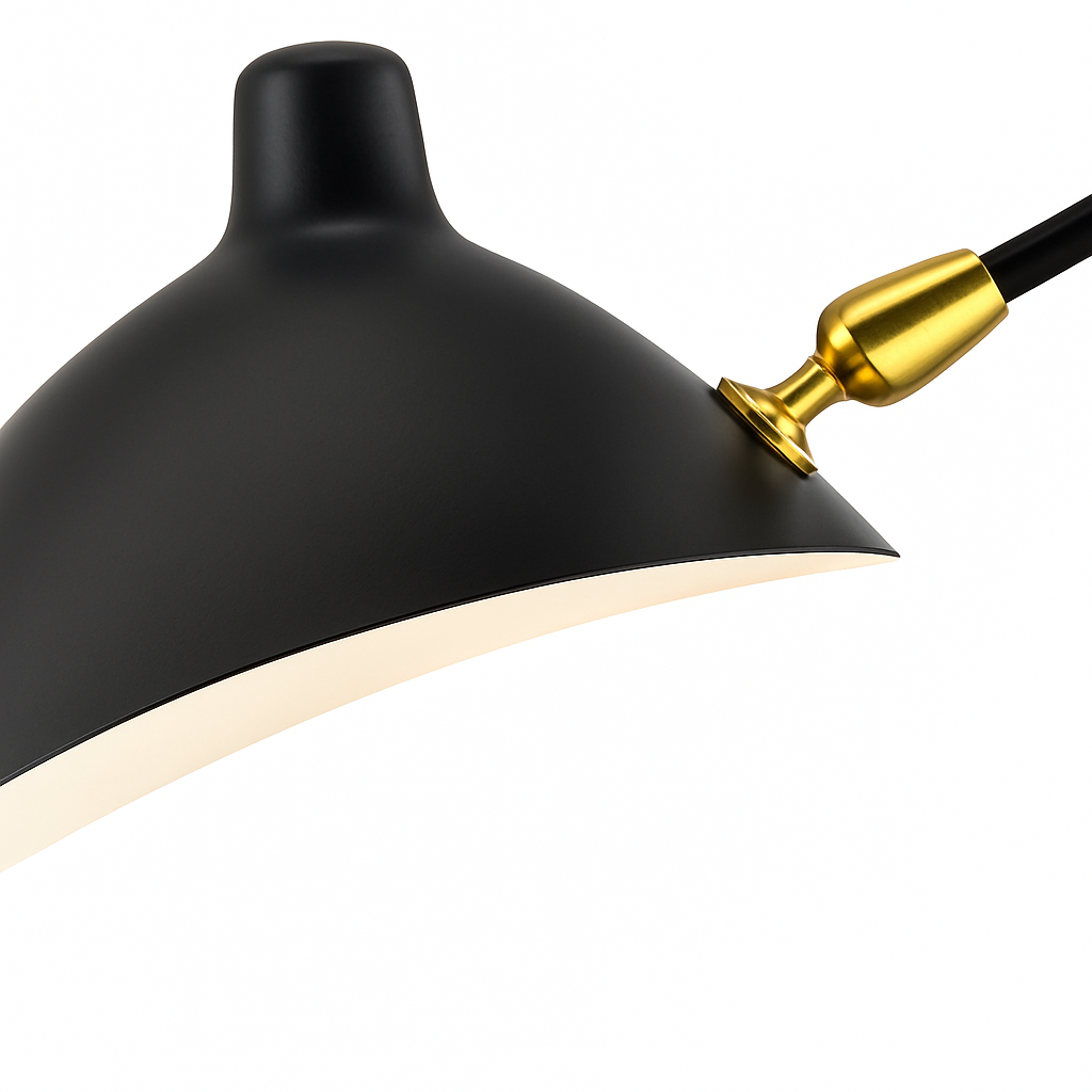 lampadaire minimaliste en métal avec abat-jour rotatif