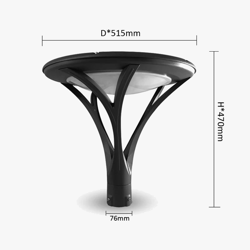 lampadaire moderne à éclairage led pour jardin