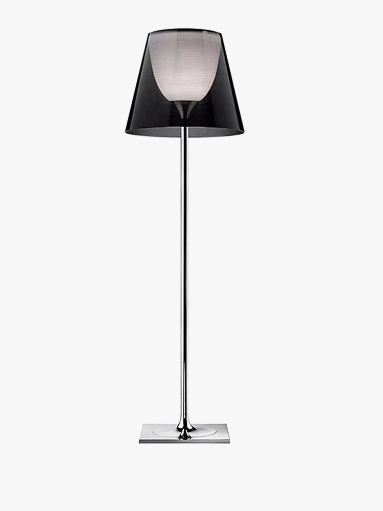 lampadaire moderne en acier inoxydable avec abat-jour acrylique led