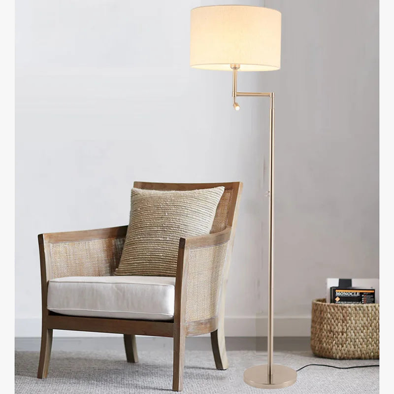 lampadaire moderne en acier inoxydable avec led design élégant