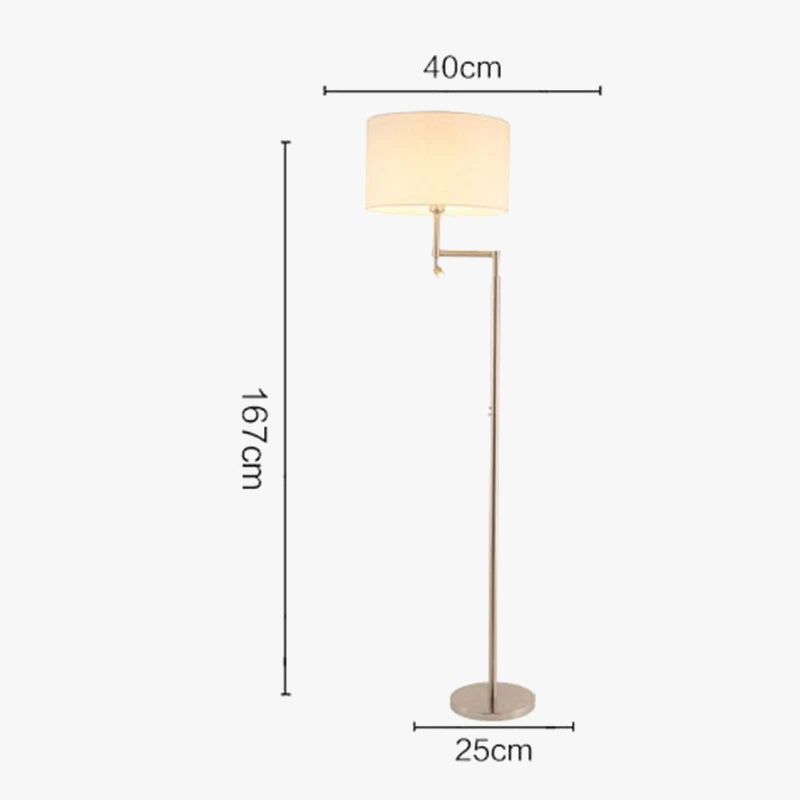 lampadaire moderne en acier inoxydable avec led design élégant