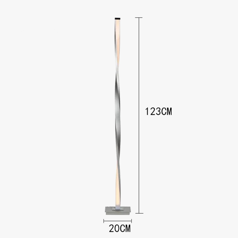 lampadaire moderne en aluminium avec éclairage led réglable