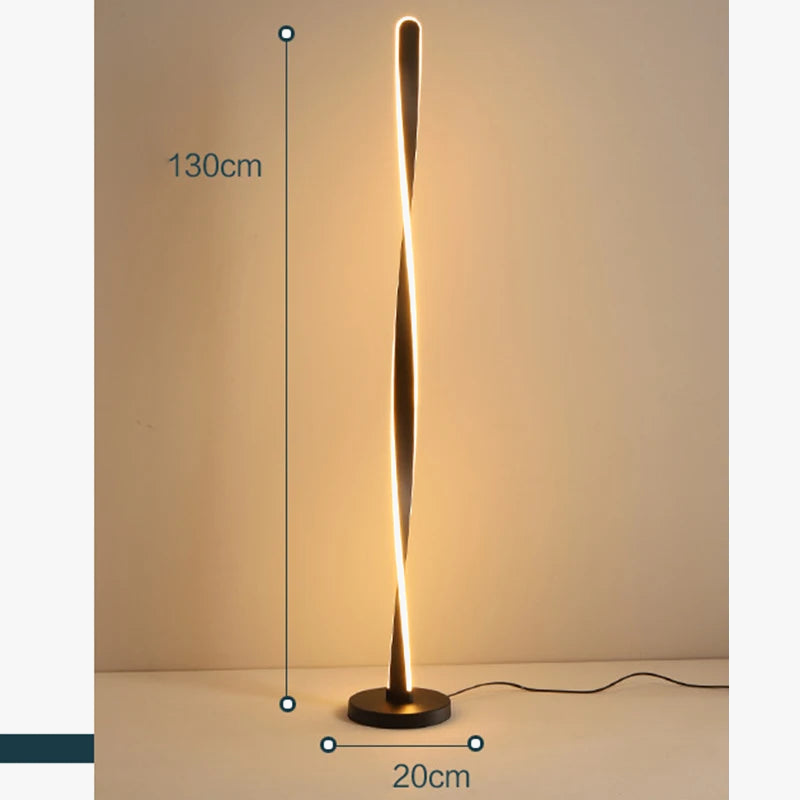 lampadaire moderne en aluminium avec intensité variable pour décoration intérieure