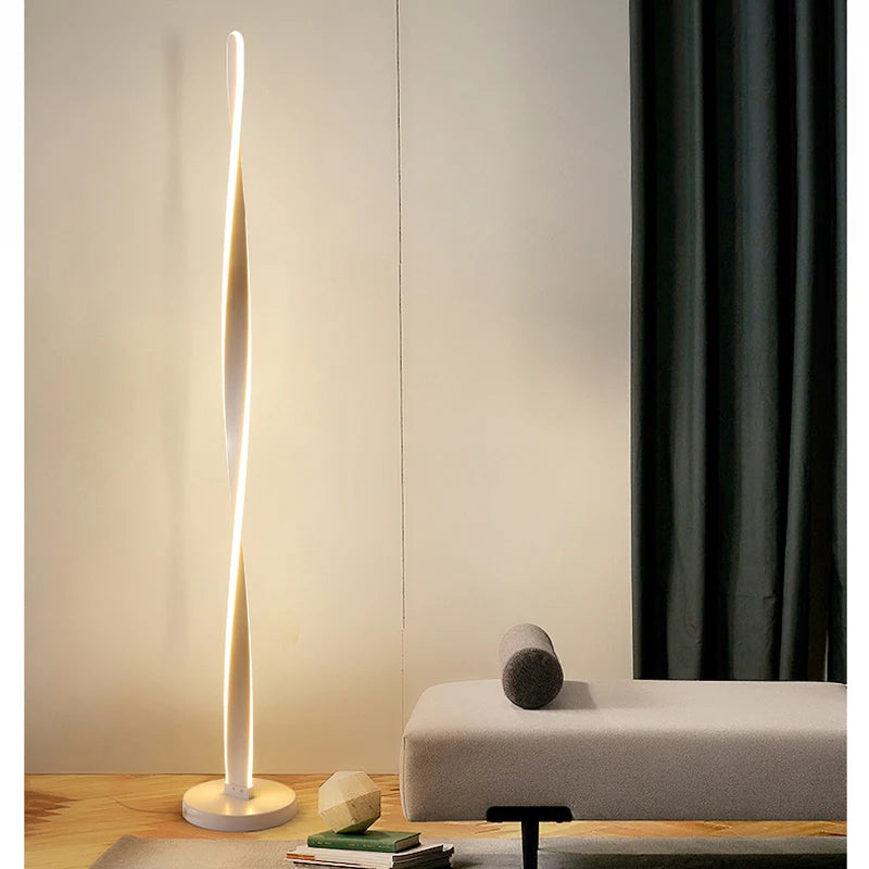 lampadaire moderne en aluminium avec intensité variable pour décoration intérieure