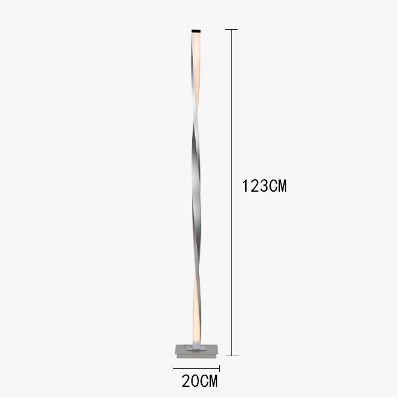 lampadaire moderne en aluminium avec intensité variable pour décoration intérieure