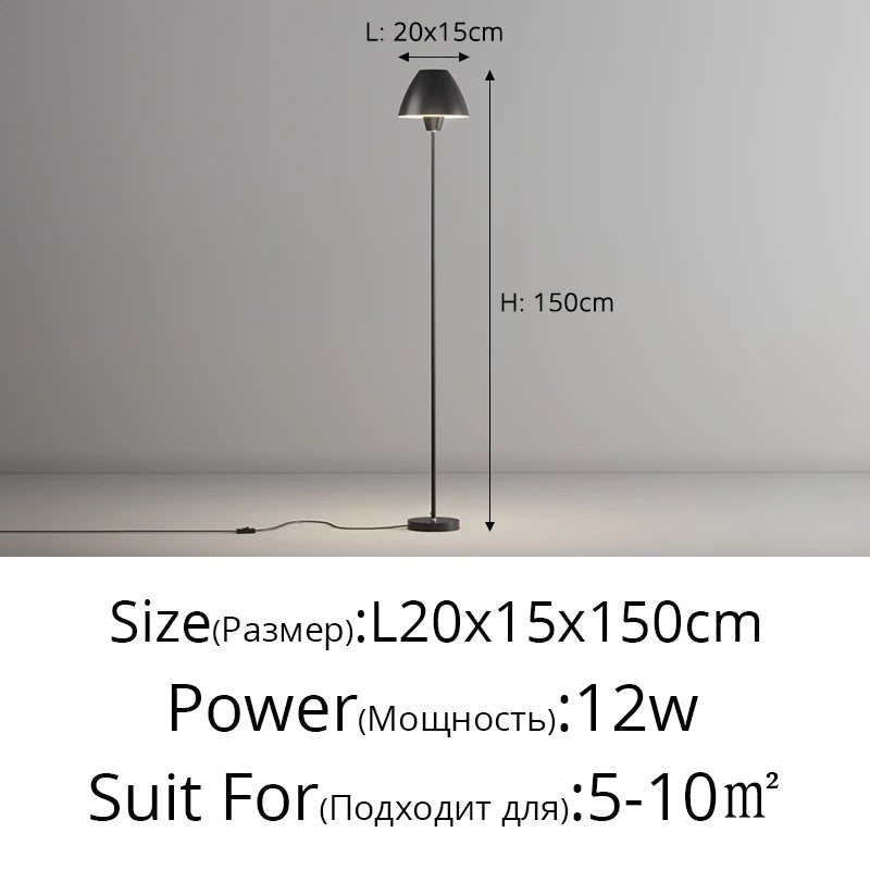 lampadaire moderne en fer forgé sur pied avancé