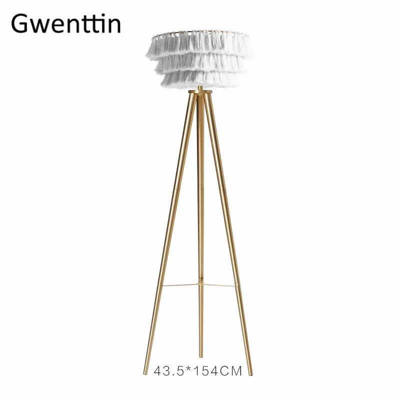 lampadaire moderne en fil de soie style nordique décoration intérieure