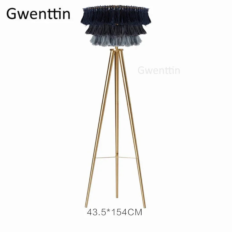 lampadaire moderne en fil de soie style nordique décoration intérieure