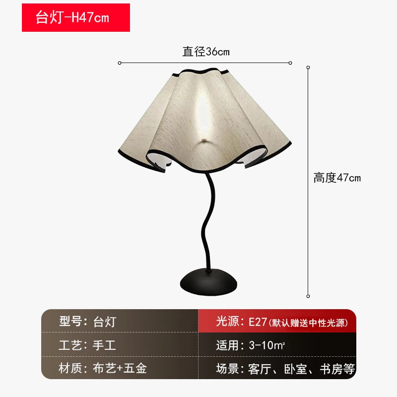 lampadaire moderne en tissu à motif floral nordique