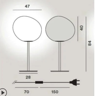 lampadaire moderne en verre design foscarini lampe à led décorative