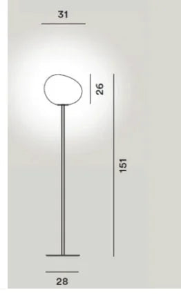 lampadaire moderne en verre design foscarini lampe à led décorative
