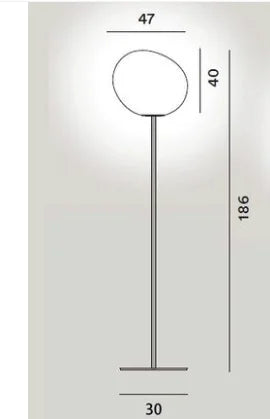 lampadaire moderne en verre design foscarini lampe à led décorative