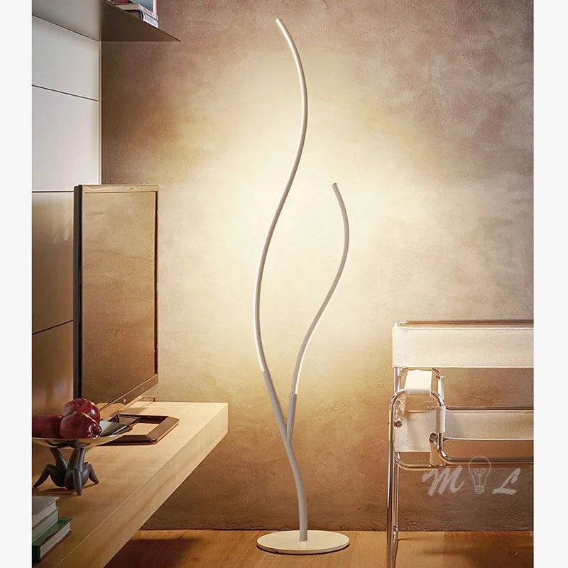 lampadaire moderne à led avec télécommande et intensité variable