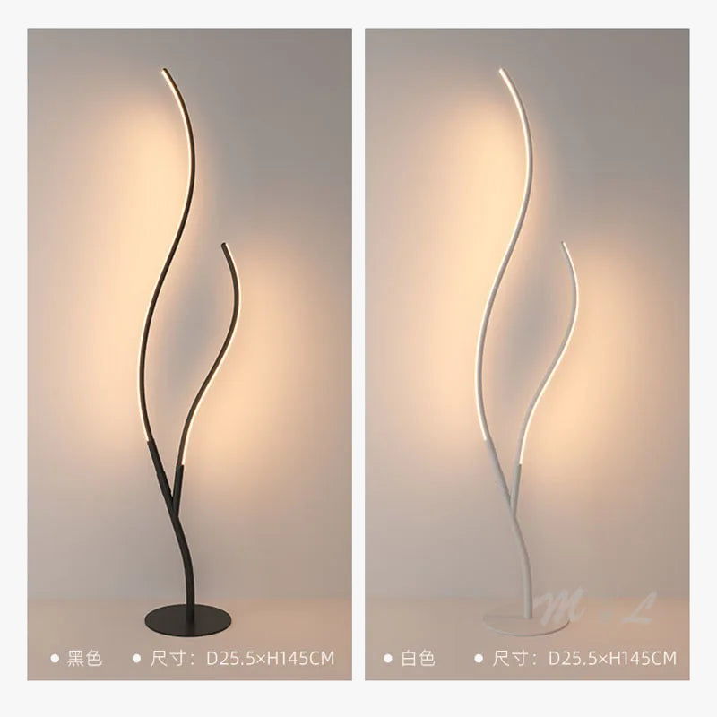 lampadaire moderne à led avec télécommande et intensité variable