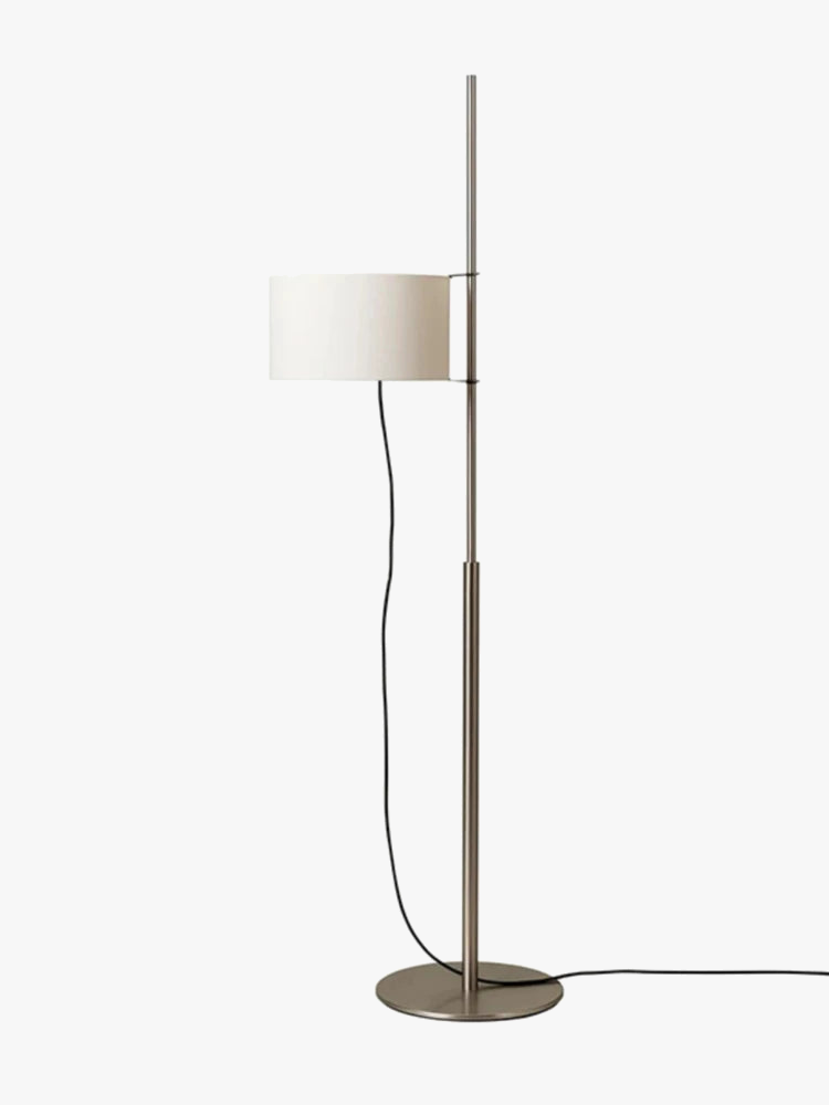 lampadaire moderne minimaliste avec abat-jour en tissu rétro