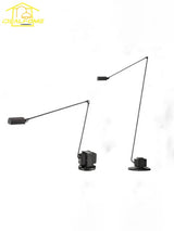 lampadaire à moteur à intensité variable design italien avec bras pivotant